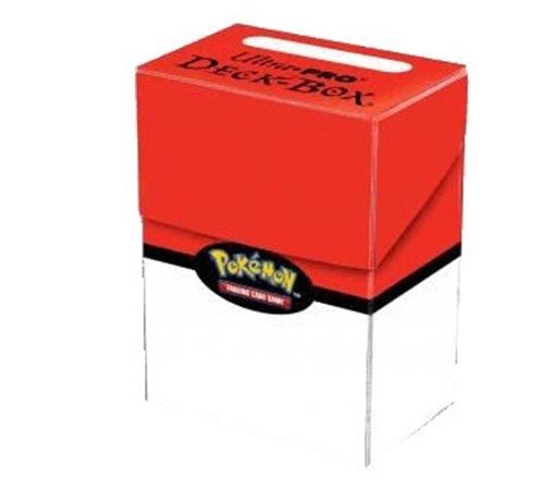 Boite de rangement pokemon - rouge et blanc - protege carte en plastique pour carte a collectionner