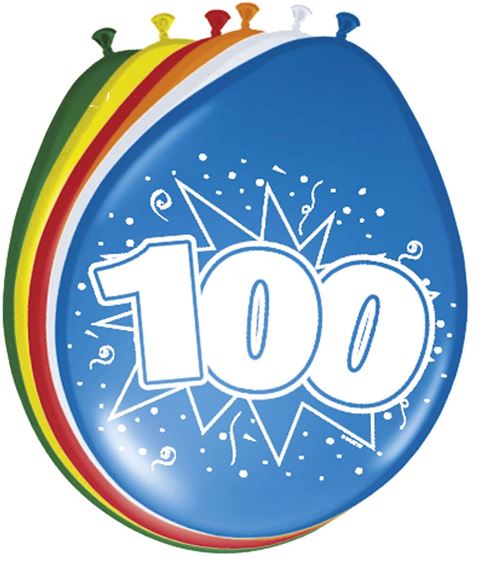 Folatex Zahlenballons 12In 100 Jahr/8 (FOLAT)