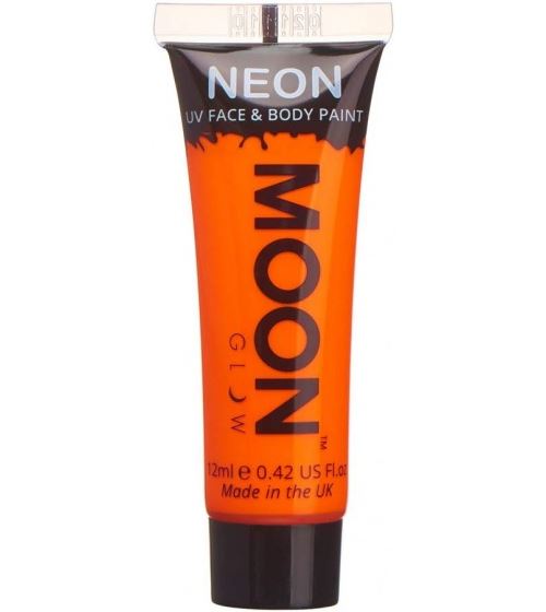 Moon Glow peinture pour le visage et le corps Neon UV 12 ml orange