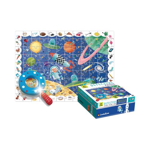 Puzzle enfant 108 pièces BABY DETECTIVE ESPACE LUDATTICA Multicolore