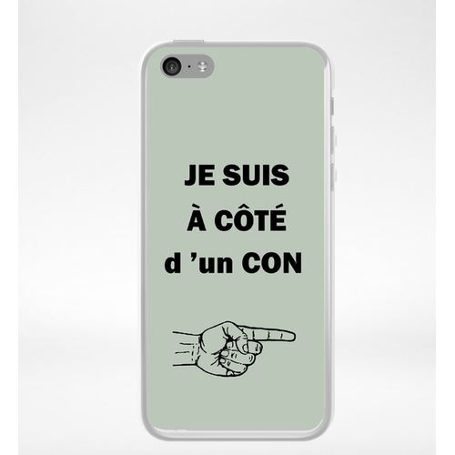 Coque Con Sur Fond Vert Pastel Compatible Iphone 5c Transparent