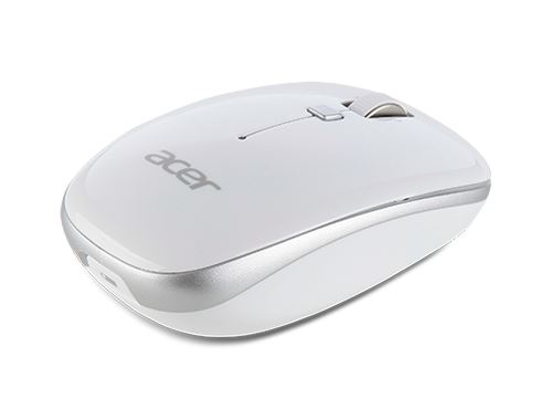 Acer np. mce1 a.007 - souris (rf sans fil, optique, voyage, ambidextre, argenté, blanc, carnet de notes)