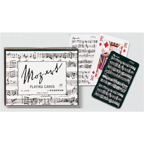 Coffret de 2 jeux de cartes MOZART BLACK & WHITE PIATNIK Multicolore