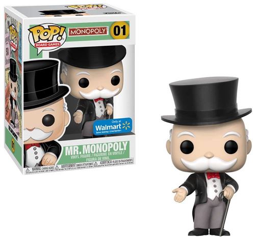 Funko POP Games EXCLUSIVE Mr Monopoly Uncle Pennybags + Pop Protector