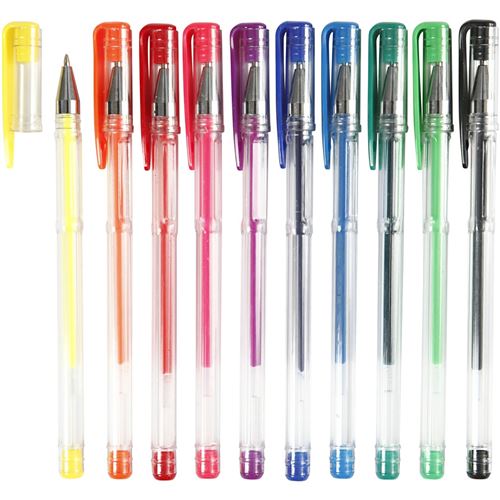 Creotime stylo gel 10 pièces 15 cm multicolore