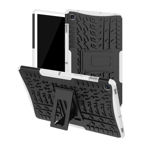 WISETONY® Étui antichoc avec grain de pneu pour Samsung Galaxy Tab S5E T720/T725 10.5 - Blanc