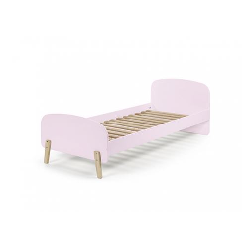 Vipack Lit simple Kiddy en bois laqu et brut et sommier 90x200cm Vieux Rose