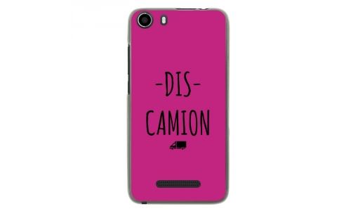 Coque souple pour Wiko Lenny 2 avec impression Motifs Dis Camion fushia