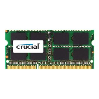 Mémoire CRUCIAL 8 Go DDR3 1600 MHZ Portatif SODIMM SDRAM 1,5 V PC3