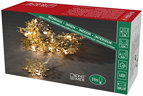 Konstsmide 3146-803 guirlande lumineuse led décoration, plastique, or