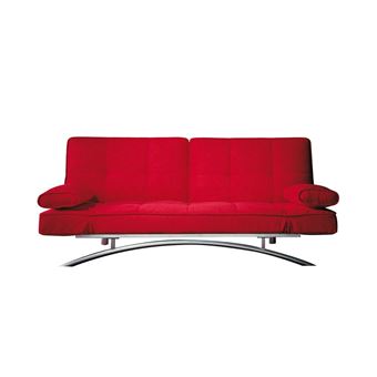 Canape Clic Clac En Microfibre Atlanta Ii Rouge Achat Prix Fnac