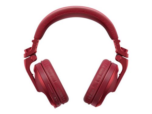 Pioneer DJ HDJ-X5BT - Écouteurs avec micro - circum-aural - Bluetooth - sans fil - jack 3,5mm - rouge métallique