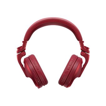 Pioneer DJ HDJ-X5BT - Écouteurs avec micro - circum-aural - Bluetooth - sans fil - jack 3,5mm - rouge métallique - 1