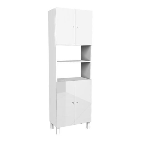 Corail Armoire De Salle De Bain L 60 Cm - Blanc Laque
