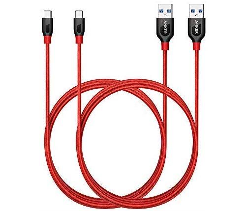Lot de 2 Powerline+ Câbles USB-C vers USB 3.0 de 180 cm Extra Solides pour Appareils USB Type-C
