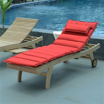 Matelas Rouge Pour Bain De Soleil Accessoires Mobilier De Jardin Achat Prix Fnac