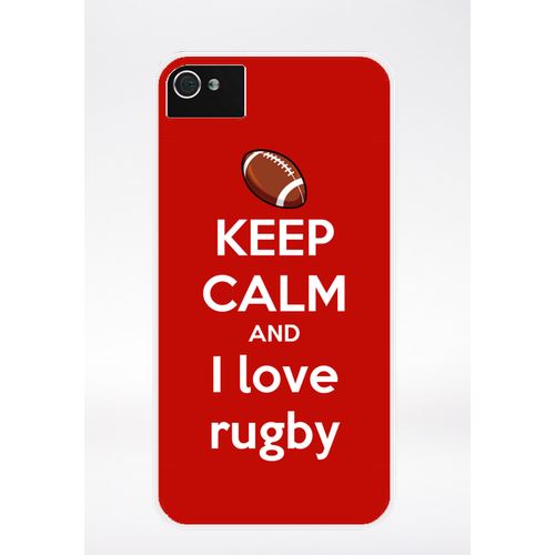 Coque Rugby Red Compatible Iphone 4 Transparent