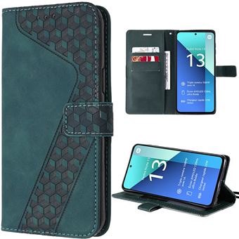 Coque pour Xiaomi Redmi Note 13 4G (pas pour 5G), Coque Anti-Rayures à Rabat Synthécuir Vert Nuit - BOOLING - 1