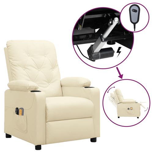Non Communiqué Crème Vidaxl Fauteuil De Massage Électrique Similicuir