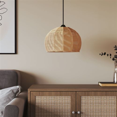 vidaXL Abat-jour de plafonnier Ø36x26 cm fer et papier