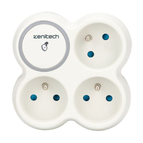 Zenitech - Multiprise Parafoudre - 2P+T - Blanc - Image 2