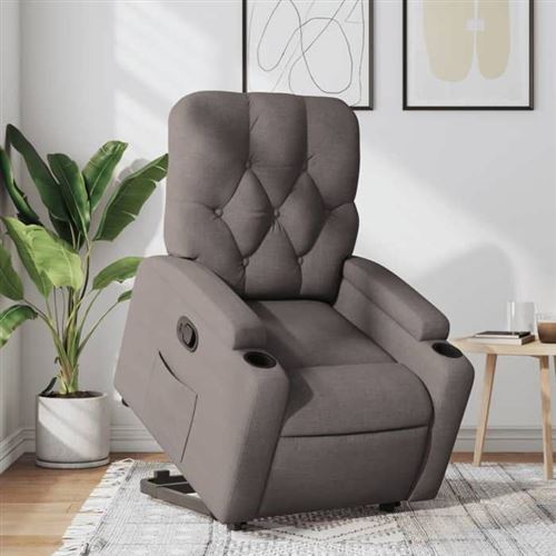 Non Communiqué Gris Vidaxl Fauteuil De Relaxation Inclinable Tissu Taupe