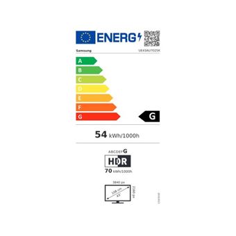 TV LED Samsung UE43AU7025KX 108 cm 4K UHD Smart TV Noir