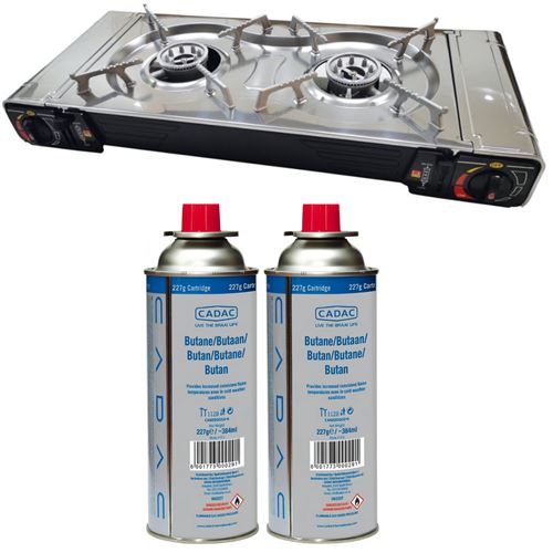 Non Communiqué Pack Incasa Réchaud À Gaz Portable + Cadac 2 Cartouches De Gaz