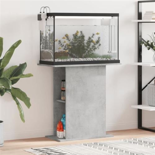 Comparer les prix de vidaXL Support d'aquarium gris béton 36x75x72,5 cm bois d'ingénierie
