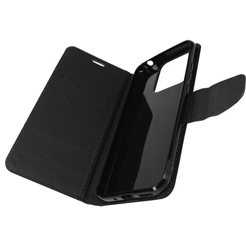 Étui pour Xiaomi Redmi 10A Simili Cuir Bicolore Portefeuille Fonction Support Vidéo Avizar noir