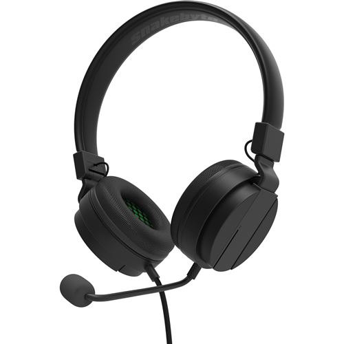 Micro Casque gaming Snakebyte - 40mm écouteurs ultra confortables rembourrés - câble 1.2m - Noir