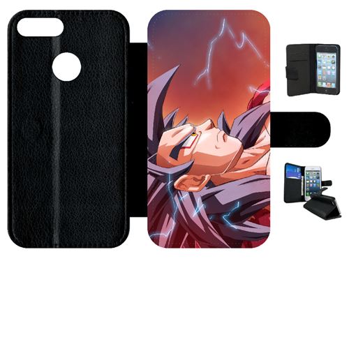 Etui My-Kase pour 9 Lite - dragon ball gt goku super saiyan 4 - Simili-cuir Noir