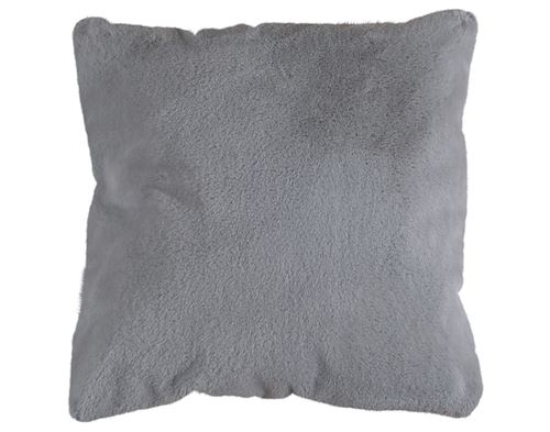Non Communiqué Gris Clair Joy - Coussin - En Fausse Fourrure - 48X48 Cm
