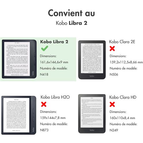 Étui Kobo Libra 2 SleepCover, Noir, Technologie Maroc