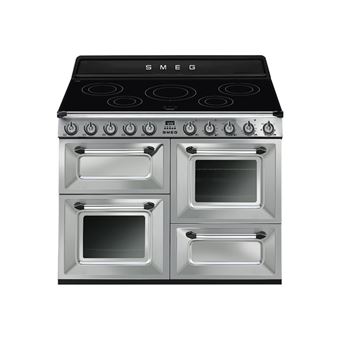 Smeg Victoria TR4110IX2 - Cuisinière (four à deux étages) - pose libre - largeur : 110 cm - profondeur : 60 cm - hauteur : 90 cm - avec système auto-nettoyant - inox