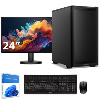 Sedatech Pack Workstation Quiet + Airflow • Intel i9-14900K • 128Go DDR5 • 4To SSD M.2 • Windows 11 • Moniteur 24'' - 1