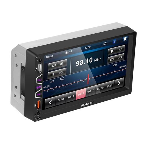 Gearelec Autoradio 7 pouces avec Bluetooth Lien miroir USB FM AUX et Caméra de Recul