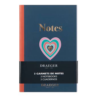 Lot De 3 Carnets A6 Lignés - Bleu, Ivoire, Pastel - Draeger Paris