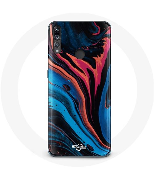 Coque pour Huawei p30 lite Texture abstraite bleu noir rouge Maniacase