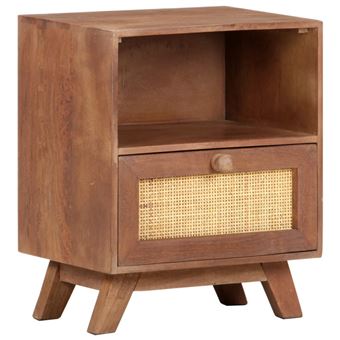 Table de chevet 40x30x50 cm Bois de manguier massif - 1