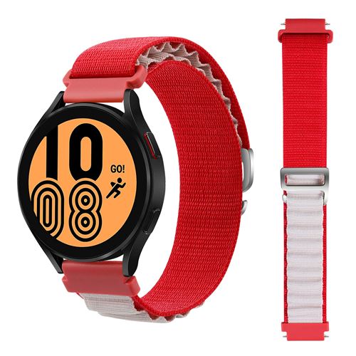 Bracelet Loop Alpine pour Garmin fenix 6S Rouge et Blanche