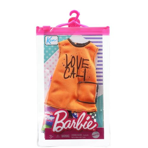 Barbie Ken - GRC77 - Look vêtements complet Love Cali Top et short de peinture en aérosol Fashion Pack