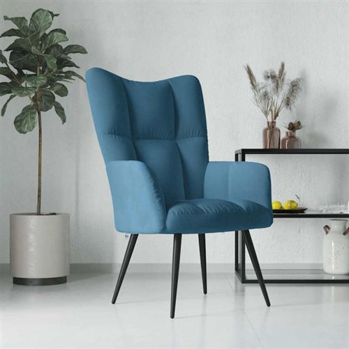 Vidaxl Bleu Chaise De Relaxation - Image 3