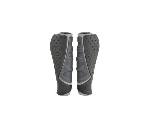 FISCHER Poignées de guidon pour vélo 'Trio', gris/noir