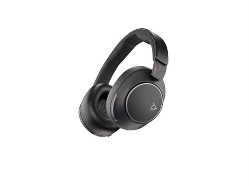 HP Poly Voyager Surround 85 - Voyager Surround 80 series - micro-casque - circum-aural - Bluetooth - sans fil - Suppresseur de bruit actif - USB-C via un adaptateur Bluetooth - noir - certifié UC