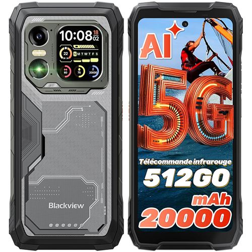 Blackview Xplore 1 (5G - 6.78'' - 512 Go, 16 Go RAM - 20000mAh) Noir
