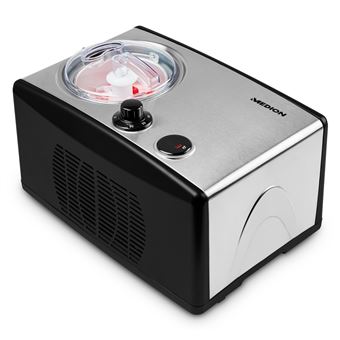 Sorbetière Yaourtière - MEDION MD18387 – 150W – de -18 à -35°C – 1,5L de glace – Écran LCD – Noir/Alu - 1