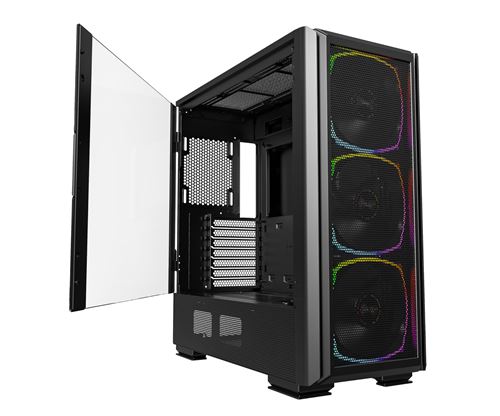 Montech SKY TWO GX Black Mid Tower Case Tempered Glass, inc 3x Premium