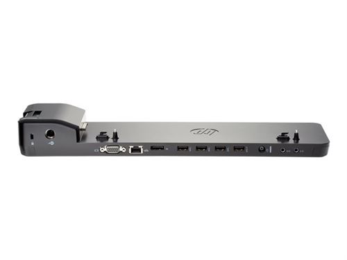 HP UltraSlim Docking Station 2013 - Station d'accueil - VGA, 2 x DP - 65 Watt - Royaume-Uni - pour ZBook 14, 14 G2, 14u G4, 14u G5, 14u G6, 15u G2, 15u G3, 15u G4, 15u G5, 15u G6