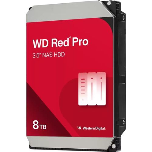 WD Red Pro WD8005FFBX - Disque dur - 8 To - interne - 3.5 - SATA 6Gb/s - 7200 tours/min - mémoire tampon : 256 Mo